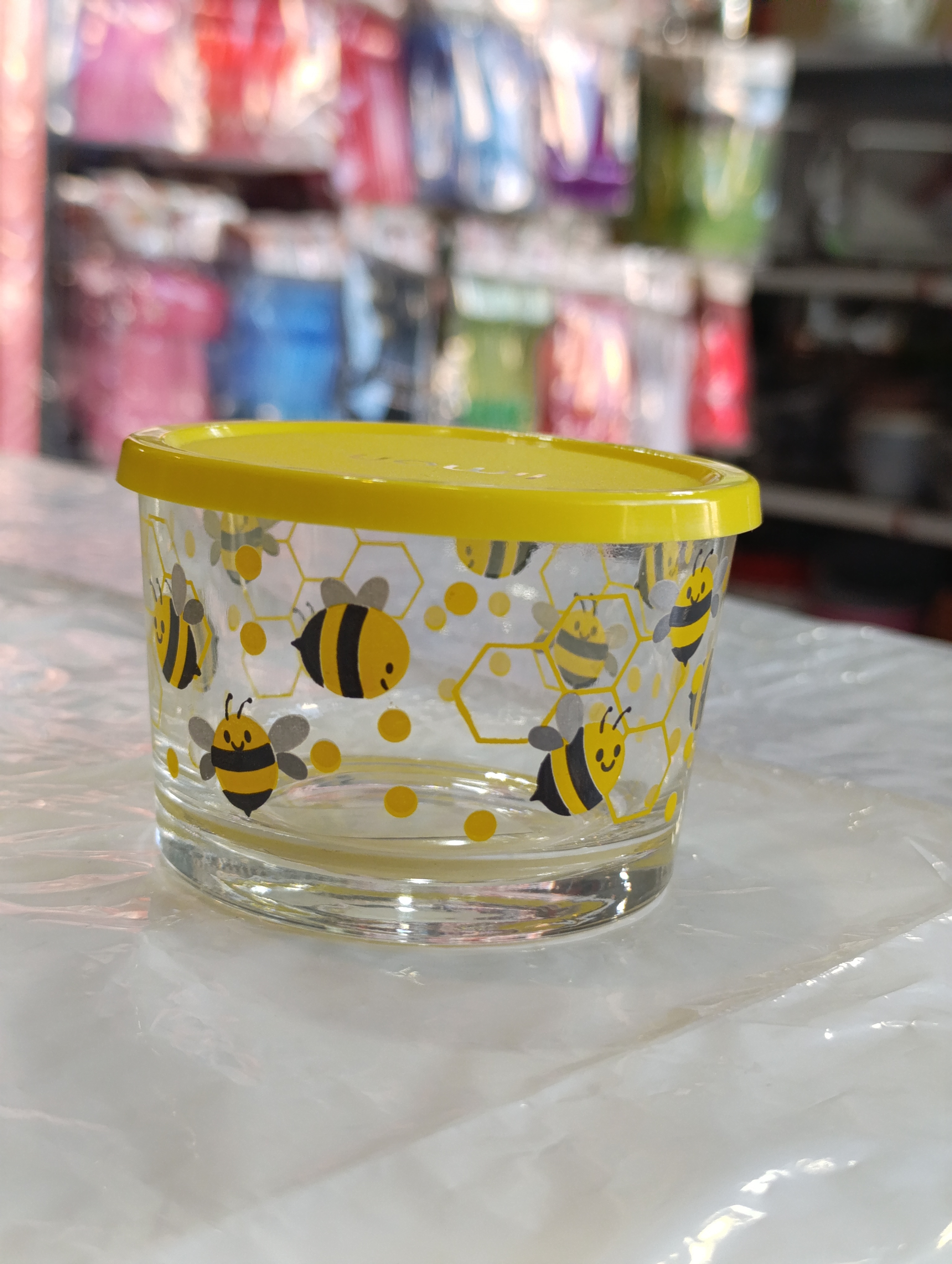 ظرف شیشه ای درب دار 190میلی لیتر چابدار برند لیمون