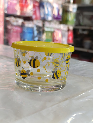 ظرف شیشه ای درب دار 190میلی لیتر چابدار برند لیمون