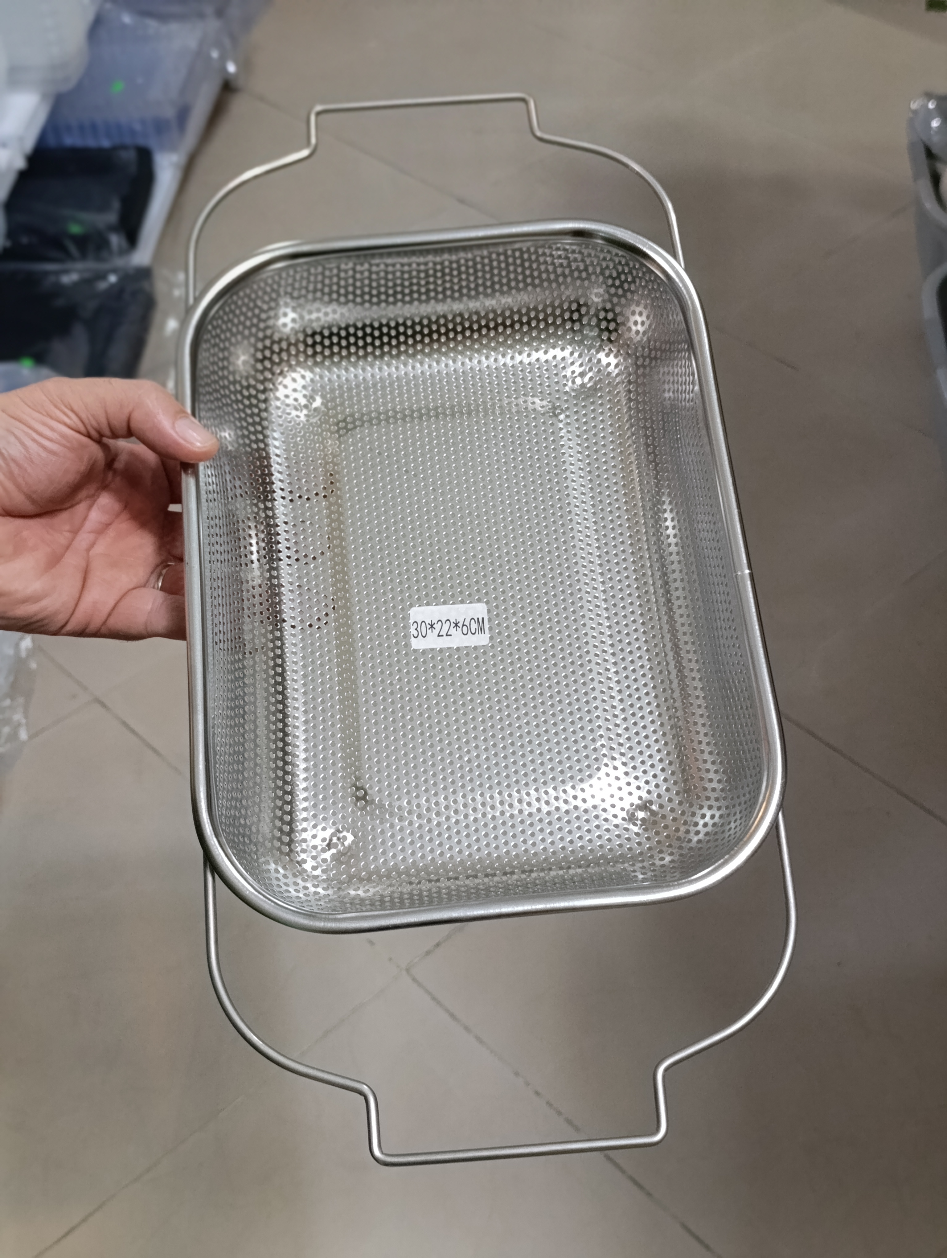 آبکش سینک استیل مدل پانچی با دسته کشویی